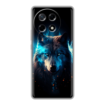Силиконовый чехол на Tecno Camon 30S с принтом Волк ночной Силиконовый чехол на Tecno Camon 30S с принтом Волк ночной