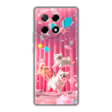 Силиконовый чехол на Tecno Camon 30S с принтом милые котики Силиконовый чехол на Tecno Camon 30S с принтом милые котики