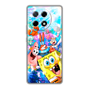 Силиконовый чехол на Tecno Camon 30S с принтом спанчбоб спанч боб