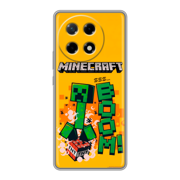 Силиконовый чехол на Tecno Camon 30S с принтом Майнкрафт Minecraft