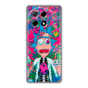 Силиконовый чехол на Tecno Camon 30S с принтом Рик и Морти Rick Morty