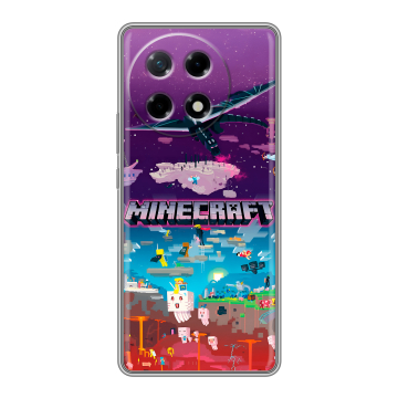 Силиконовый чехол на Tecno Camon 30S с принтом Майнкрафт Minecraft