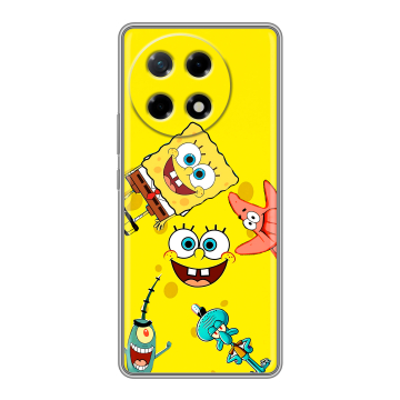 Силиконовый чехол на Tecno Camon 30S с принтом Спанч боб Спанчбоб
