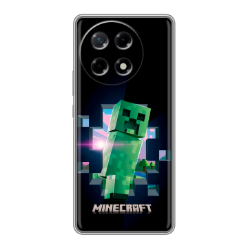 Силиконовый чехол на Tecno Camon 30S с принтом Майнкрафт Minecraft