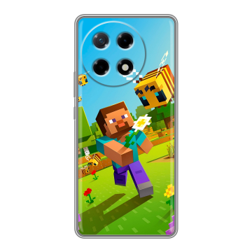 Силиконовый чехол на Tecno Camon 30S с принтом Майнкрафт Minecraft Силиконовый чехол на Tecno Camon 30S с принтом Майнкрафт Minecraft
