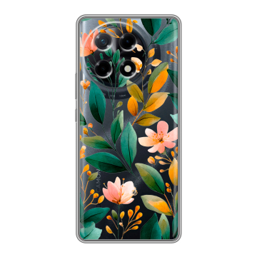 Силиконовый чехол на Tecno Camon 30S с принтом Цветы паттерн Силиконовый чехол на Tecno Camon 30S с принтом Цветы паттерн