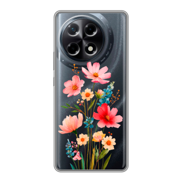 Силиконовый чехол на Tecno Camon 30S с принтом Цветы Силиконовый чехол на Tecno Camon 30S с принтом Цветы