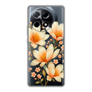 Силиконовый чехол на Tecno Camon 30S с принтом Цветы Силиконовый чехол на Tecno Camon 30S с принтом Цветы