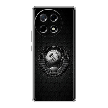 Силиконовый чехол на Tecno Camon 30S с принтом Герб Флаг СССР Силиконовый чехол на Tecno Camon 30S с принтом Герб Флаг СССР