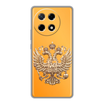 Силиконовый чехол на Tecno Camon 30S с принтом Герб Флаг России Силиконовый чехол на Tecno Camon 30S с принтом Герб Флаг России