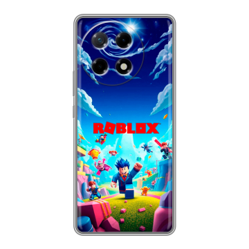 Силиконовый чехол на Tecno Camon 30S с принтом Roblox Роблокс