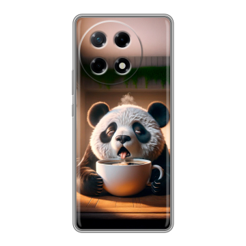 Силиконовый чехол на Tecno Camon 30S с принтом смешная панда
