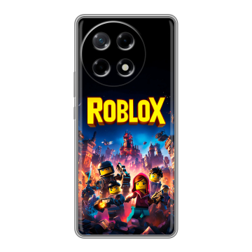 Силиконовый чехол на Tecno Camon 30S с принтом Roblox Роблокс