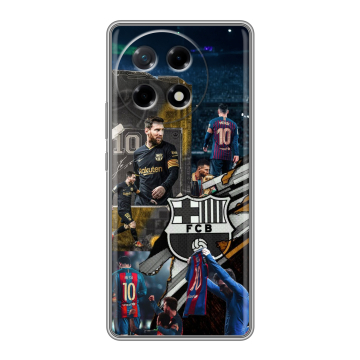 Силиконовый чехол на Tecno Camon 30S с принтом Messi Barcelona