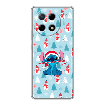Силиконовый чехол на Tecno Camon 30S с принтом Стич Новый год Силиконовый чехол на Tecno Camon 30S с принтом Стич Новый год
