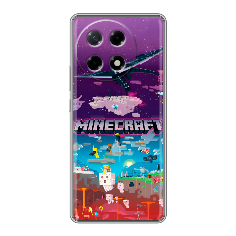 Силиконовый чехол на Tecno Camon 30S с принтом Майнкрафт Minecraft Силиконовый чехол на Tecno Camon 30S с принтом Майнкрафт Minecraft