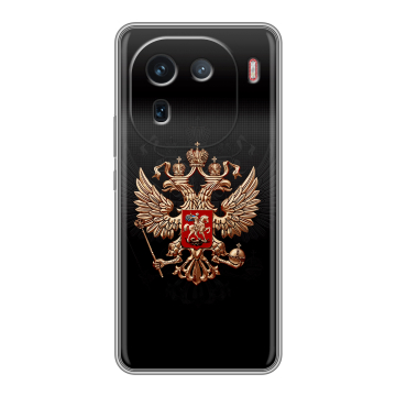 Силиконовый чехол на IQOO 12 с принтом Герб России Силиконовый чехол на IQOO 12 с принтом Герб России