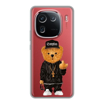 Силиконовый чехол на IQOO 12 с принтом Мишка Силиконовый чехол на IQOO 12 с принтом Мишка