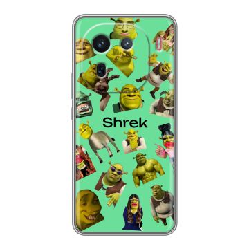 Силиконовый чехол на IQOO 12 с принтом Шрек Shrek Силиконовый чехол на IQOO 12 с принтом Шрек Shrek