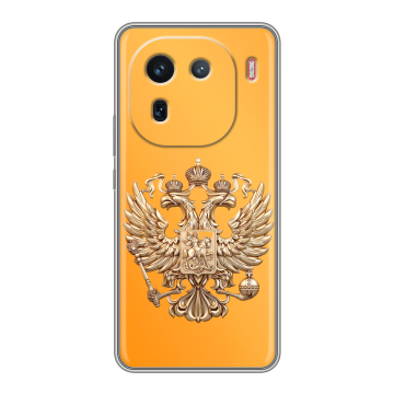 Силиконовый чехол на IQOO 12 с принтом Герб Флаг России Силиконовый чехол на IQOO 12 с принтом Герб Флаг России
