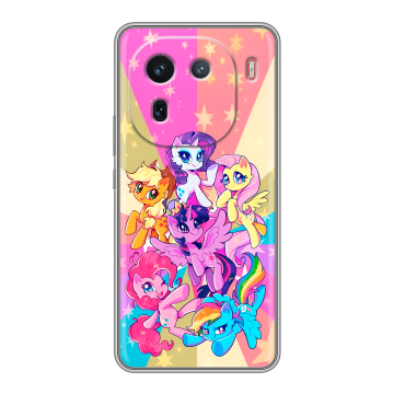 Силиконовый чехол на IQOO 12 с принтом My little pony Дружба чудо