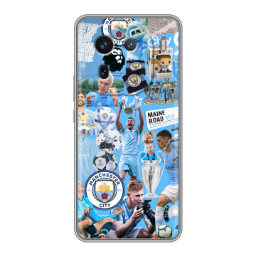 Силиконовый чехол на IQOO 12 с принтом Man City Манчестер Сити Силиконовый чехол на IQOO 12 с принтом Man City Манчестер Сити