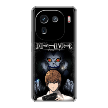 Силиконовый чехол на IQOO 12 с принтом Death note Тетрадь смерти Силиконовый чехол на IQOO 12 с принтом Death note Тетрадь смерти