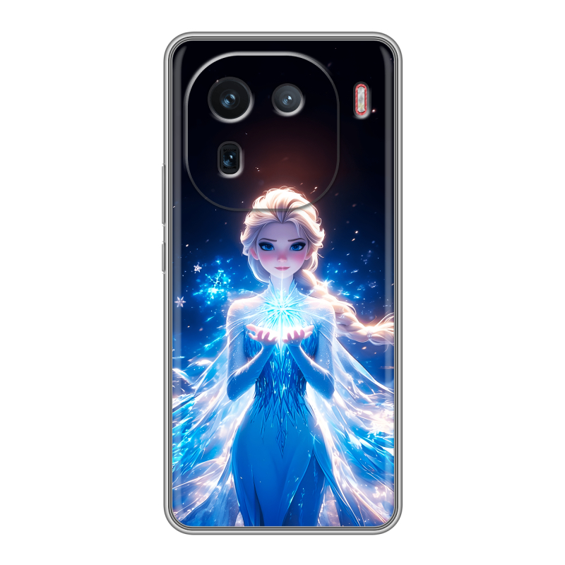 Силиконовый чехол на IQOO 12 с принтом Холодное сердце Frozen Силиконовый чехол на IQOO 12 с принтом Холодное сердце Frozen