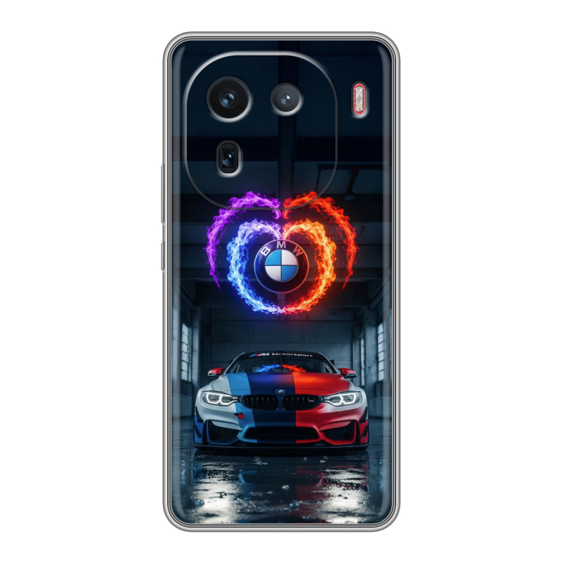 Силиконовый чехол на IQOO 12 с принтом BMW БМВ Силиконовый чехол на IQOO 12 с принтом BMW БМВ