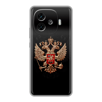 Силиконовый чехол на IQOO Z9 с принтом Герб России Силиконовый чехол на IQOO Z9 с принтом Герб России