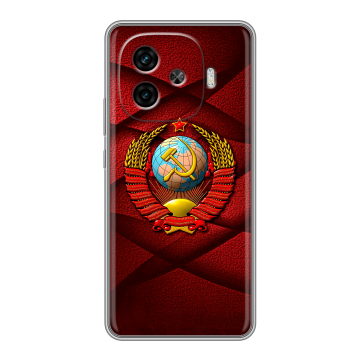 Силиконовый чехол на IQOO Z9 с принтом Герб СССР Силиконовый чехол на IQOO Z9 с принтом Герб СССР