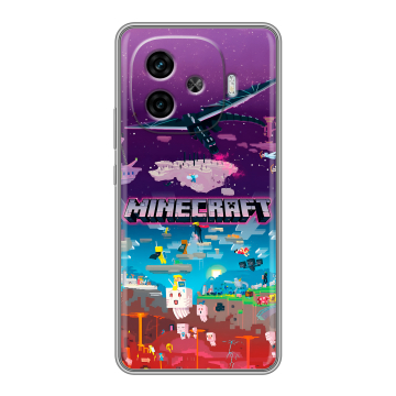 Силиконовый чехол на IQOO Z9 с принтом Майнкрафт Minecraft Силиконовый чехол на IQOO Z9 с принтом Майнкрафт Minecraft
