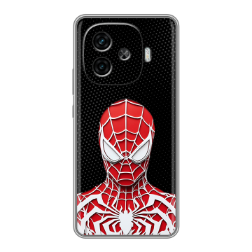 Силиконовый чехол на IQOO Z9 с принтом человек паук spiderman