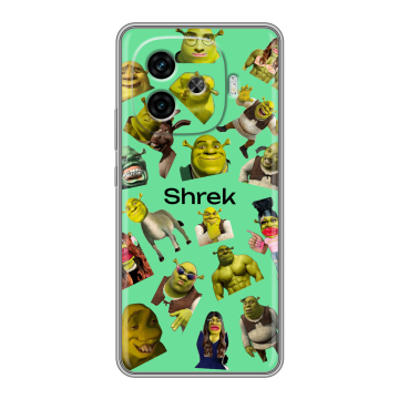 Силиконовый чехол на IQOO Z9 с принтом Шрек Shrek