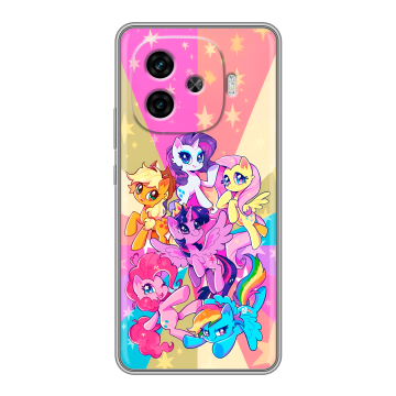 Силиконовый чехол на IQOO Z9 с принтом My little pony Дружба чудо Силиконовый чехол на IQOO Z9 с принтом My little pony Дружба чудо