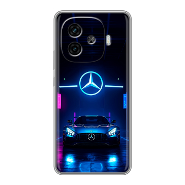Силиконовый чехол на IQOO Z9 с принтом Mercedes Мерседес Силиконовый чехол на IQOO Z9 с принтом Mercedes Мерседес
