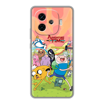 Силиконовый чехол на IQOO Z9 с принтом Adventure time Время приключений