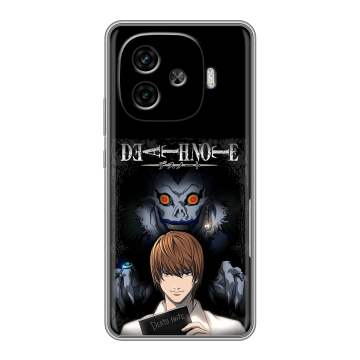 Силиконовый чехол на IQOO Z9 с принтом Death note Тетрадь смерти