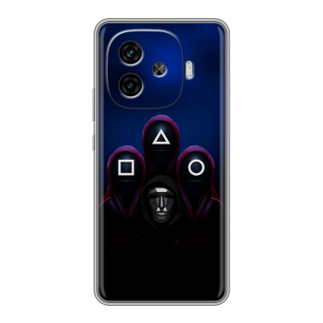 Силиконовый чехол на IQOO Z9 с принтом Игра Кальмара