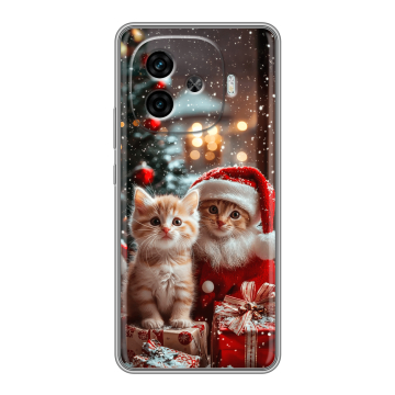 Силиконовый чехол на IQOO Z9 с принтом Новый год