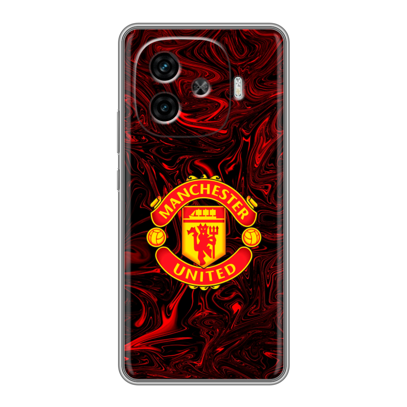 Силиконовый чехол на IQOO Z9 с принтом Manchester United Силиконовый чехол на IQOO Z9 с принтом Manchester United