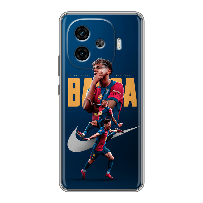Силиконовый чехол на IQOO Z9 с принтом Барселона Barca Yamal Силиконовый чехол на IQOO Z9 с принтом Барселона Barca Yamal