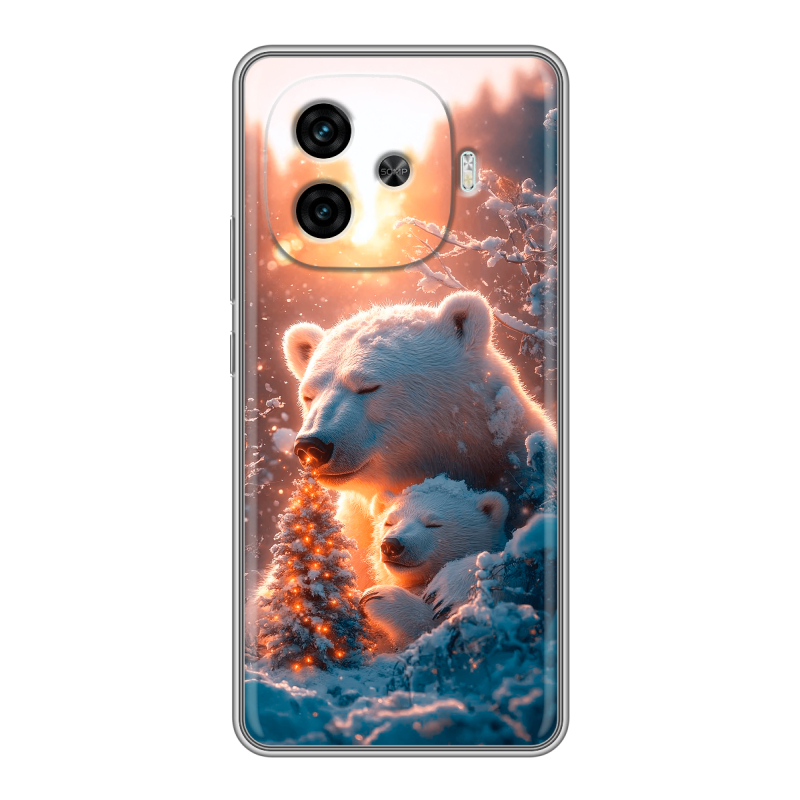 Силиконовый чехол на IQOO Z9 с принтом Новый год Силиконовый чехол на IQOO Z9 с принтом Новый год