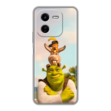 Силиконовый чехол на IQOO Z9x с принтом Шрек Shrek