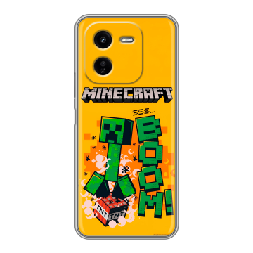 Силиконовый чехол на IQOO Z9x с принтом Майнкрафт Minecraft Силиконовый чехол на IQOO Z9x с принтом Майнкрафт Minecraft