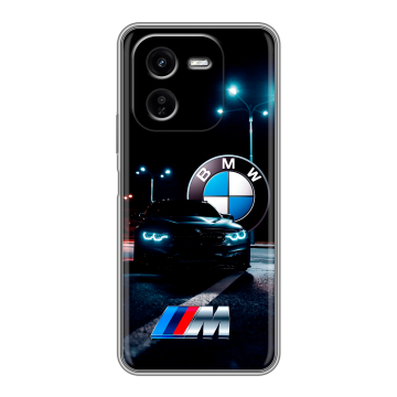 Силиконовый чехол на IQOO Z9x с принтом БМВ BMW