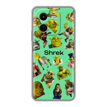 Силиконовый чехол на IQOO Z9x с принтом Шрек Shrek