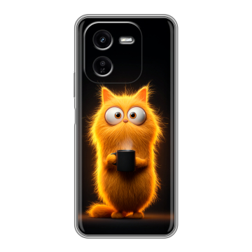 Силиконовый чехол на IQOO Z9x с принтом Смешной кот Силиконовый чехол на IQOO Z9x с принтом Смешной кот