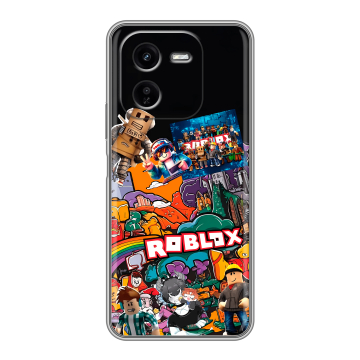 Силиконовый чехол на IQOO Z9x с принтом Roblox Роблокс Силиконовый чехол на IQOO Z9x с принтом Roblox Роблокс
