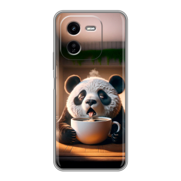 Силиконовый чехол на IQOO Z9x с принтом смешная панда Силиконовый чехол на IQOO Z9x с принтом смешная панда